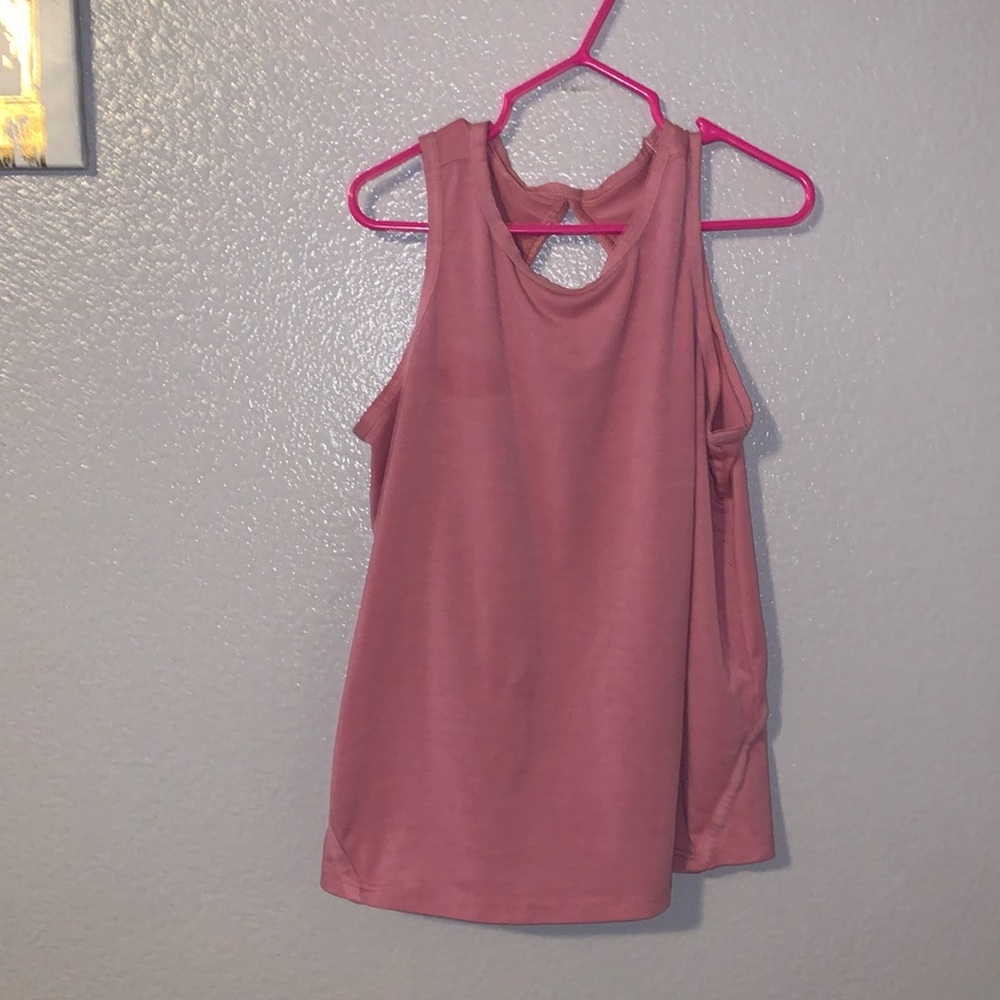 Athleta Girl Pink Keyhole Sleeveless Athletic Top